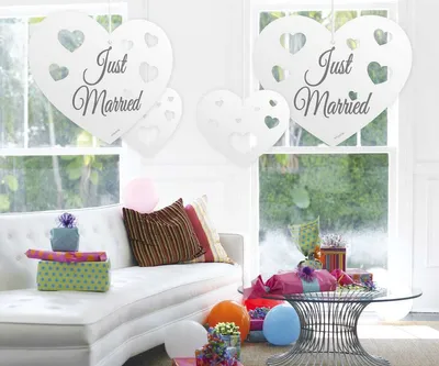 Produktbild von Hängedekoration Herz 'Just married 75cm