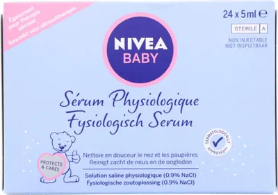 Produktbild von Nivea Baby Nasen Frei 24 x 5 ml Reinigt Nase & Augenlider Physiologische Kochsalzlösung
