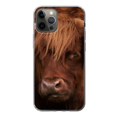 Produktbild von MuchoWow® Handyhülle Schutzhülle Hülle für iPhone 12 Pro Schottischer Highlander - Orange - Tiere Silikon Softcase Handy Hülle - Abdeckung
