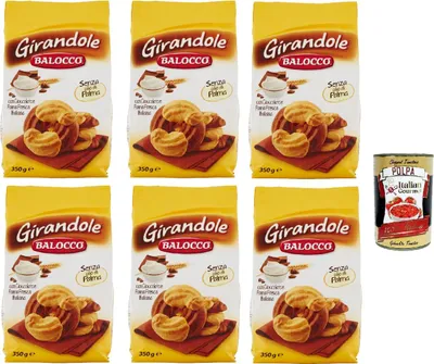 Produktbild von Balocco Girandole kekse mit Schokolade und Sahne 6x 350g biscuits cookies + Italian Gourmet polpa 400g