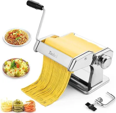 Produktbild von Famanu Pastamaschine 2-in-1 mit 7 Dickeinstellungen - inklusive Anleitung und Rezepten