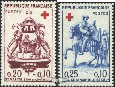 Produktbild von Briefmarken Frankreich 1960 Mi 1329-1330 (kompl.Ausg.) postfrisch Rotes Kreuz