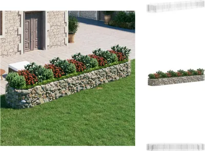 Zdjęcie produktu dla vidaXL Podłoże gabionowe ocynkowane 500x100x50 cm - Donice i doniczki