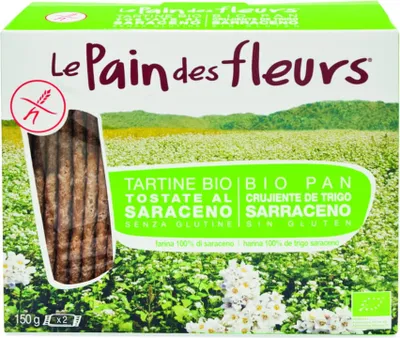 Immagine prodotto di Pane croccante di grano saraceno senza glutine150 g Pain Des Fleurs
