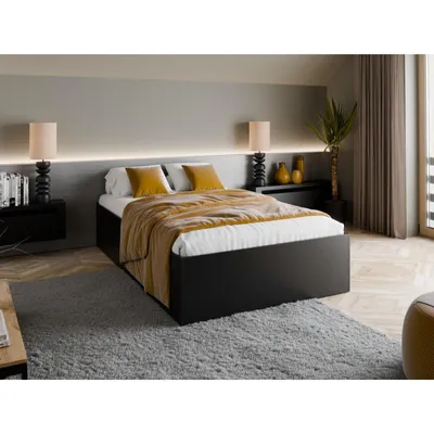 Produktbild von Bett BELLA 120x200cm, farbe schwarz, mit Rahmen, ohne Matratze