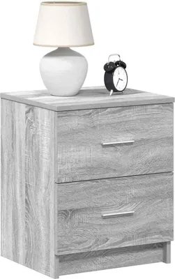 Obrázok produktu pre vidaXL Nočný stolík s 2 zásuvkami Grey Sonoma 40x36x50 cm