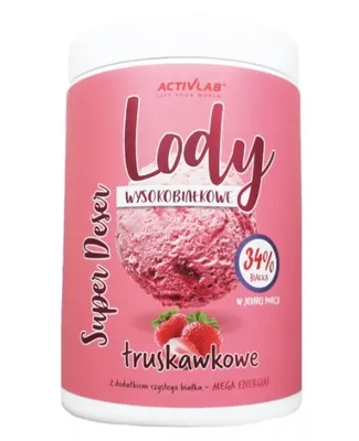 Zdjęcie produktu dla Super Deser Lody Truskawkowe Wysokobiałkowe Activlab