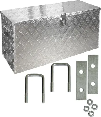 Image de Truck Box Caisse de Transport Remorque Boîte à Outils Chequer Plaque en Alu D120 y compris matériel de montage trucky