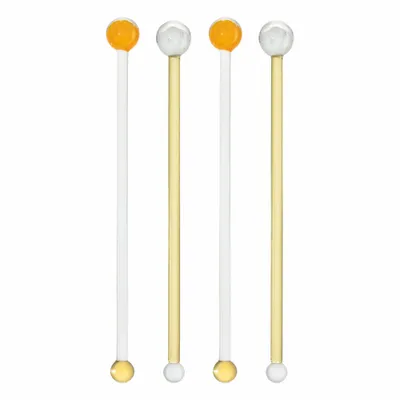 Produktbild von Rührer POESIA 4er-Set 20 cm orange/weiß, 076499