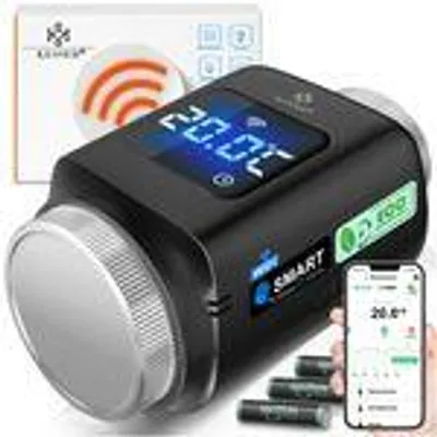 Produktbild von KESSER® Heizkörperthermostat WiFi Heizungsregler | Heizungsthermostat WLAN mit Smart Home App Steuerung | Thermostat Alexa, Google Assistant mit 6 Heizkörperventilen | Energie & Kosten sparen