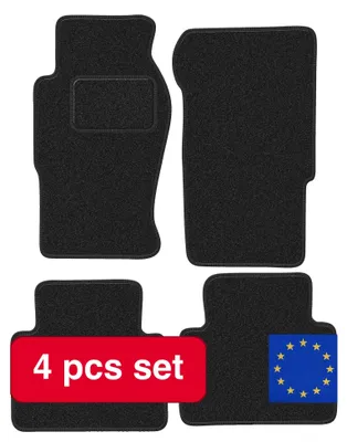 Produktbild von Autofußmatten, maßgeschneiderte Passform, strapazierfähiges Material, schwarz