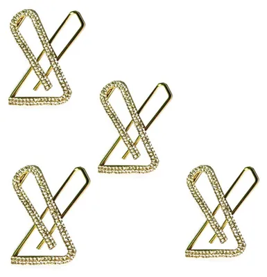 Sicherheitsnadeln X-förmig gold Set 4 Stück