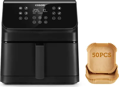 Produktbild von Heißluftfritteuse Premium II Chef Edition, 6.2 Liter, Airfryer, 50 Papiereinleger inkl., 360° Luftzirkulation, 12-in-1-Kochfunktionen, spülmaschineng.