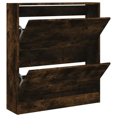 Obrázek produktu pro vidaXL Botník kouřový dub 80x21x87,5 cm materiál na bázi dřeva