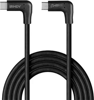 Image de LINDY 0.5m USB 3.2 Typ C Kabel 2 x 90 Grad gewinkelt