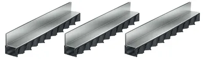 Produktbild von 3x1m ACO Hexaline 2.0 Entwässerungsrinne mit Schlitzaufsatz Stahl verzinkt Bodenrinne Terrassenrinne