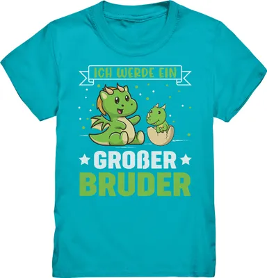 Produktbild von Ich werde ein Großer Bruder Dino Shirt – Swimming Pool / 122/128 (7-8)