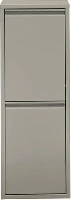 Produktbild von VEEHAUS Küche Mülleimer Für Den Vielseitigen Einsatz Mit Klappen Aus Edelstahl Stilvoller Abfalleimer Für Eine Effiziente Und Praktische Aufbewahrung ?Grau (2 x 15 LT - 30 LT)