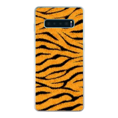 Produktbild von MuchoWow® Handyhülle Schutzhülle Hülle für Samsung Galaxy S10 Lite Tigerdruck - Orange - Schwarz Silikon Softcase Handy Hülle - Schutz