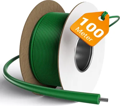 Produktbild von Wiltec 100 m Mähroboter Begrenzungskabel Ø 2,45 mm, verzinnter Kupferdraht, Leitkabel für Rasenroboter, Universal Begrenzungsdraht kompatibel mit diversen Rasenmähern