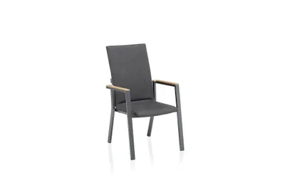 Produktbild von Kettler Stapelsessel RASMUS mit hoher Rückenlehne, Aluminium Anthrazit / Sunbrella (100 % Polyacryl) Sooty