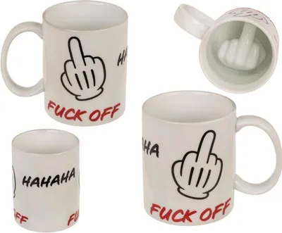 Produktbild von Provokanter Kaffeebecher Mittelfinger Kaffeetasse Mug Geschenkidee Büro Kaffee