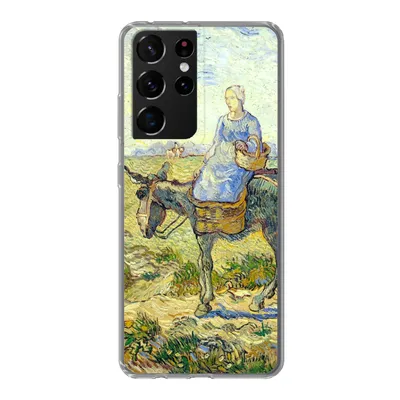 Produktbild von MuchoWow® Handyhülle Schutzhülle Hülle für Samsung Galaxy S21 Ultra Bauernpaar geht zur Arbeit - Vincent van Gogh Silikon Softcase Handy Hülle - Mobiltelefon