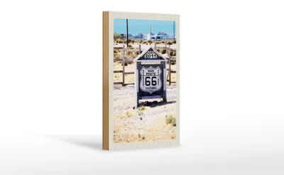 Produktbild von Holzschild Reise 12x18 cm Amerika USA California 2011 Route 66