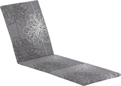 Zdjęcie produktu dla Podkładka na leżak KETTtex 200 x 60 x 4 cm – antracytowy wzór kwiatowy – wzór 8519 – KTH2