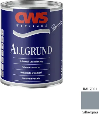 Produktbild von CWS WERTLACK® Allgrund Inhalt: 0,75 Liter Farbton: RAL 7001 silbergrau