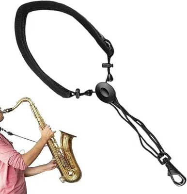 Produktbild von Musikinstrumenthalterung - Schallplatensupport - Instrumentenstütze - Leder - 465-605 cm - Schwarz
