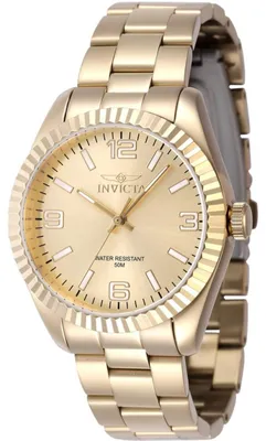 Obrázok produktu pre Invicta Specialty 47475 Dámske Hodinky - Quartz Hnutie - Nerezová Oceľ so Zlatým Ciferníkom - 36 mm