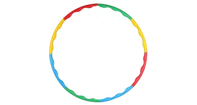 Zdjęcie produktu dla Zestaw 2 sztuk, hula hop składany, 8 elementów, 90 cm