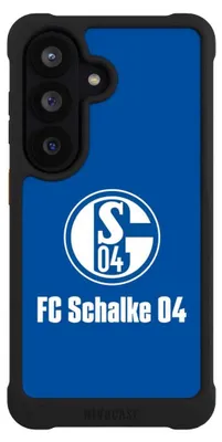Produktbild von NIVOCASE Hülle für Samsung Galaxy S26  Stoßfeste Handyhülle NIVOmax Case Schwarz FC Schalke 04 Logo Offizielles Lizenzprodukt