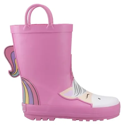 Produktbild von Cotswold - "Puddle" Einhorn Gummistiefel für Kinder FS12485 (25 EU) (Pink), KI-generiertes Bild