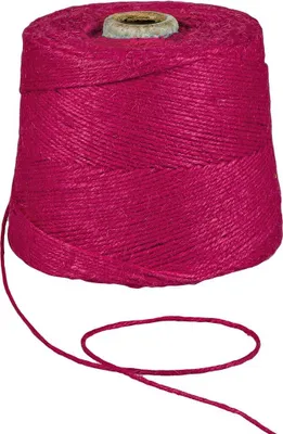 Image de Fil de jute fuchsia, 500 m, 2 mm, 1 kg, fil de jute pour le crochet, macramé, jardinage