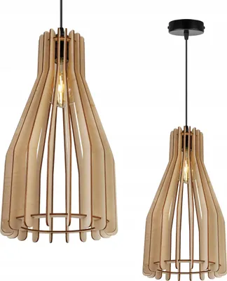 Produktbild von Moderne Led-Deckenhängelampe Aus Holz