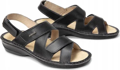 Produktbild von OrthoMed Ledersandalen für wunde Füße Plattfüße - Größe 36 EUR