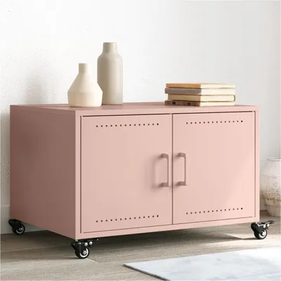 Immagine prodotto di Maison Exclusive - Tavolino Rosa 68x50x43,5 cm Acciaio