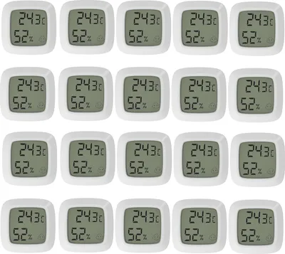 Obrázek produktu pro 20X Mini LCD digitální teploměr Vlhkoměr Přesný monitor vlhkosti Stolní nástěnný magnetický termo-vlhkoměr pro dětský pokoj Obývací pokoj Kancelářská lednice