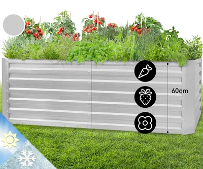 Zdjęcie produktu dla BlumfeldtHigh Grow Straight, podwyższona grządka, 200 x 60 x 100 cm, 1200 l, stal