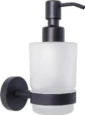 Produktbild von kielle Oudee - Seifenspender mit Halter, Glas matt/schwarz matt 40102004
