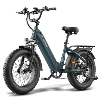 Productafbeelding van Fafrees F20 Rover: Elektrische fiets met brede banden, geschikt voor diverse toepassingen | 15 Ah accu | Bereik van 55–80 km | Shimano 7-versnellingen | Hydraulische schijfremmen | Kleur: Pine Teal