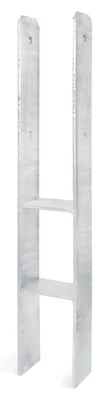 Image de Gustav Alberts Support de poteau en H ETA-10 / 0210 116x400x800x60mm acier brut galvanisé à chaud - 208448
