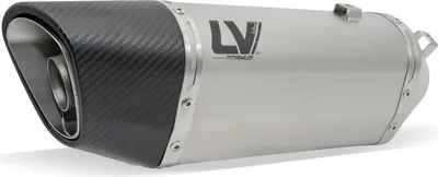 Image de Silencieux arrière LeoVince LV-14 R homologué, titane, embout carbone pour Honda CB 500 F / CB 500 X / CBR 500 R, année de construction 2019 - 2023 E4 / E5 / CB 500 Hornet / CBR 500 R / NX année de construction 2024 - 2026 E5+