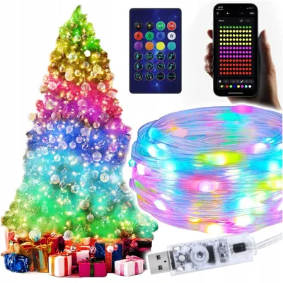 Obrázok produktu pre LED Vianočné svetielka SMART 15 m, 150 LED, aplikácia, Bluetooth, USB
