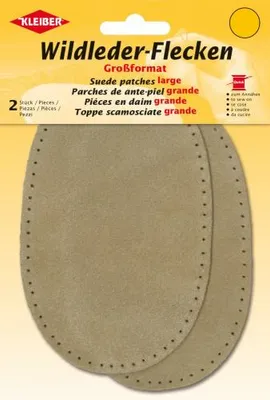 Produktbild von KLEIBER Wildleder-Aufnähflecken 100 x 155 mm beige 2 Stück