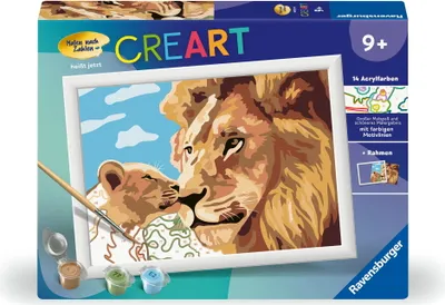Immagine prodotto di Ravensburger CreArt - Pittura con i numeri 23995 - Leone con bambino - età 9+