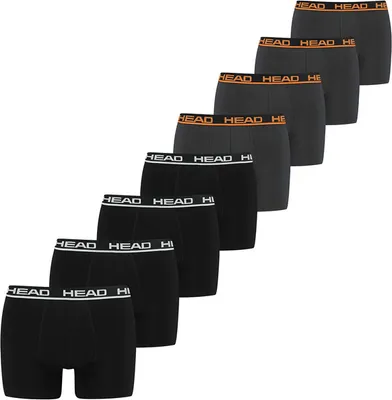 Produktbild von HEAD 8 er Pack Herren Boxer Boxershorts Basic Pant Unterwäsche, Farbe:Black / Dark Shadow, Bekleidungsgröße:L