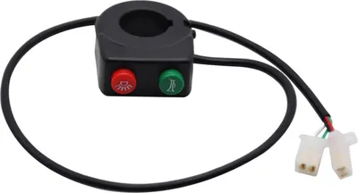 Zdjęcie produktu dla Plastikowy przełącznik kierunkowskazów na kierownicę ABS Dwufunkcyjny przełącznik kierunkowskazów na kierownicę do skuterów motocyklowych 12 V